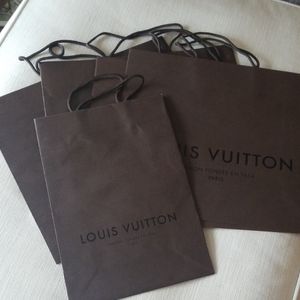 Vintage Louis Vuitton Brown Bag Set of 5.